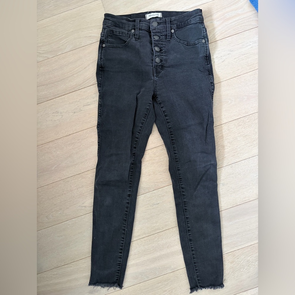 Madewell 10” High Rise Button Fly Skinny Jeans